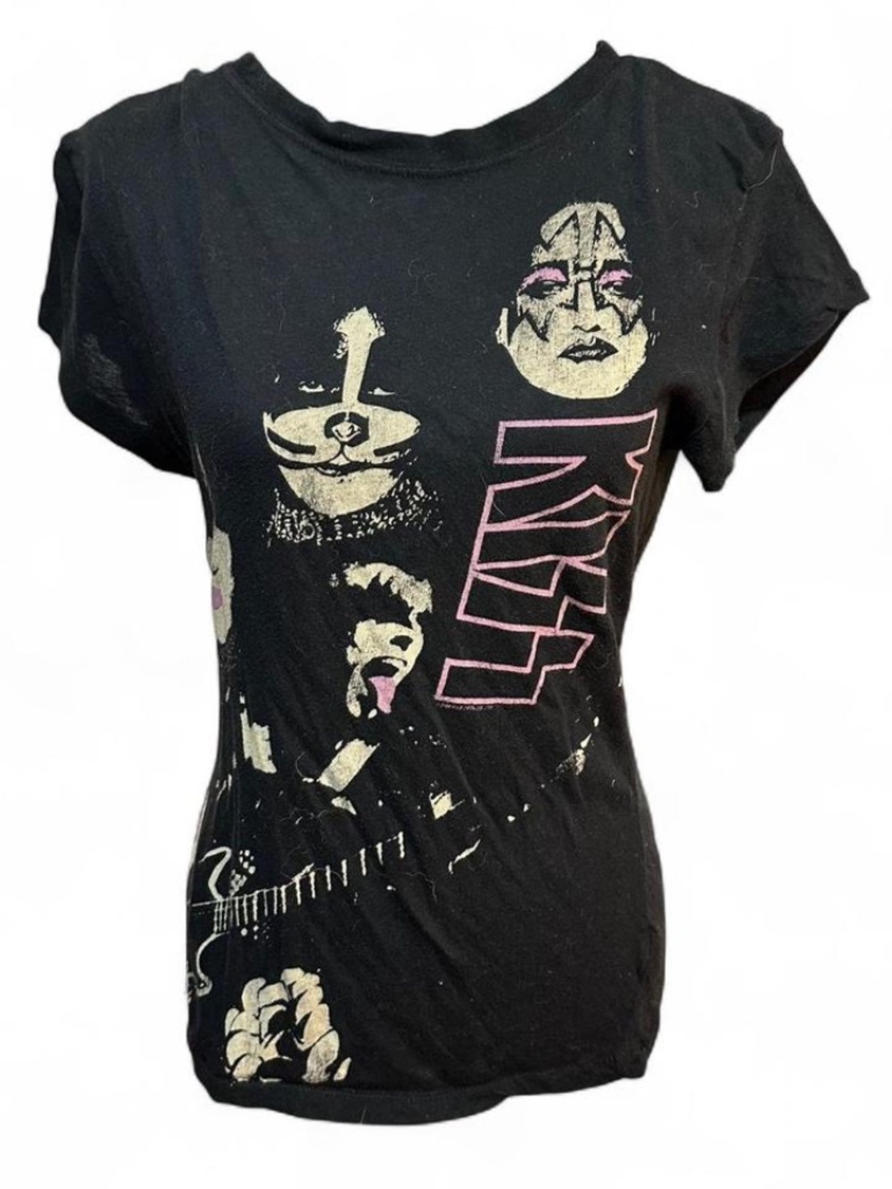 Vintage KISS band black graphic tee